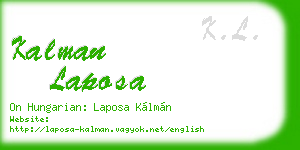 kalman laposa business card